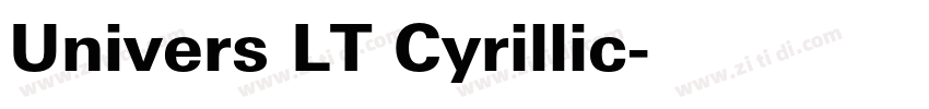 Univers LT Cyrillic字体转换 Univers LT Cyrillic字体转换